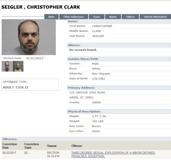 Chris Seigler Sex offender file 1