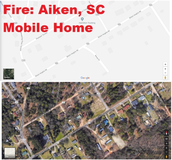 Whispering Pines Mobile Home fire graphic 12-24-17